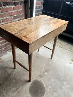Mid century modern solid wood lift top desk table