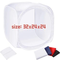 Neewer® 24x24 inch/60x60 cm Photo Studio Shooting Tent Light Cube Diffusion Soft Box Kit with 4 Colors Backdrops (Red Dark Blue Black White) for Photo