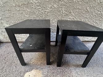 Pair of Black Nightstands