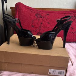 Black Pleaser Heels