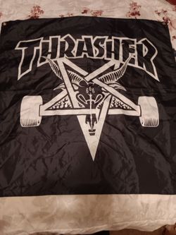 Thrasher skate goat flag