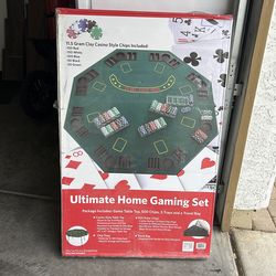 Poker table and chips