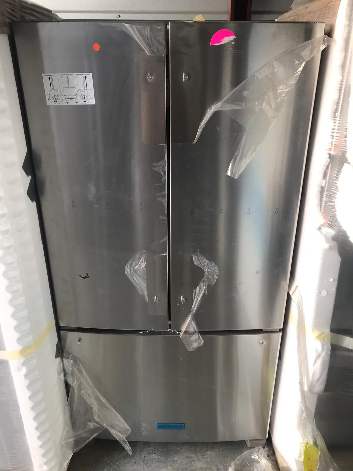 Refrigerator Kitchenaid Stainless Steel 36' 3 door counter depth. New. Warranty