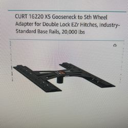 Curt 16220 X5 Adaptor Plate