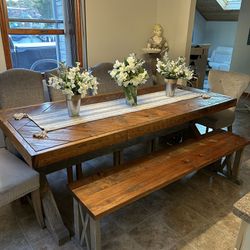 Farmhouse table custom made 7ft (84”)  Long