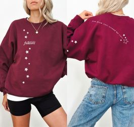 Maroon Folklore Album Sweatshirt Dupe