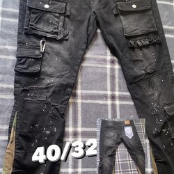 Size 40W-32L Style Flared Jeans