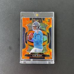 2025 Panini Select - Concourse Cam Ward #26 Orange Prizm Shock /499 (RC)