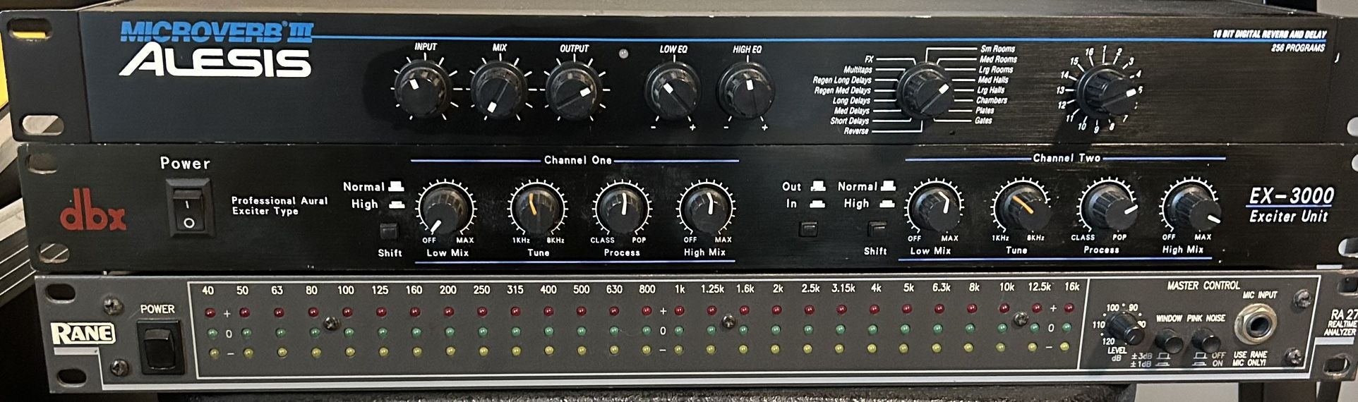 Rane Real Time Analyzer Alesis Microberb III DBX Exciter DJ/PA/Studio