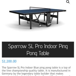 Sparrow SL11 Pro Ping Pong Table 