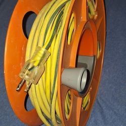 100 ft. 14/3 SJEOW Cold Weather Extension Cord with Lighted End On Spool