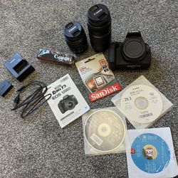 Open Box Never Used Canon T5 Bundle (650) Dollar Value 
