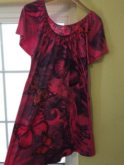 Pink and purple butterfly dress