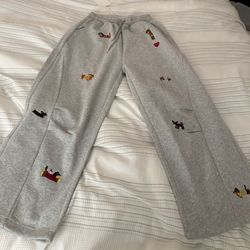 Aelfric Eden Dog Embroidery Sweatpants – Size M – NEW with Tags