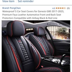 Seat Covers For Genesis G80 2018- $100
