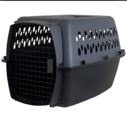 Petmate Pet Porter Dog Kennel 26", Dark Gray & Black, for Pets 20-25lbs, Made in USA