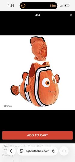 Finding Nemo Costume Size 6-12 Months