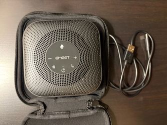 New EMEET Bluetooth Speaker & Microphone with Case and Cable