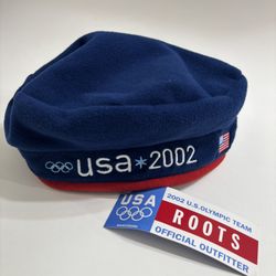 2002 USA Roots Olympics Cap Salt Lake City Winter Olympics, Beret Hat, NEW!