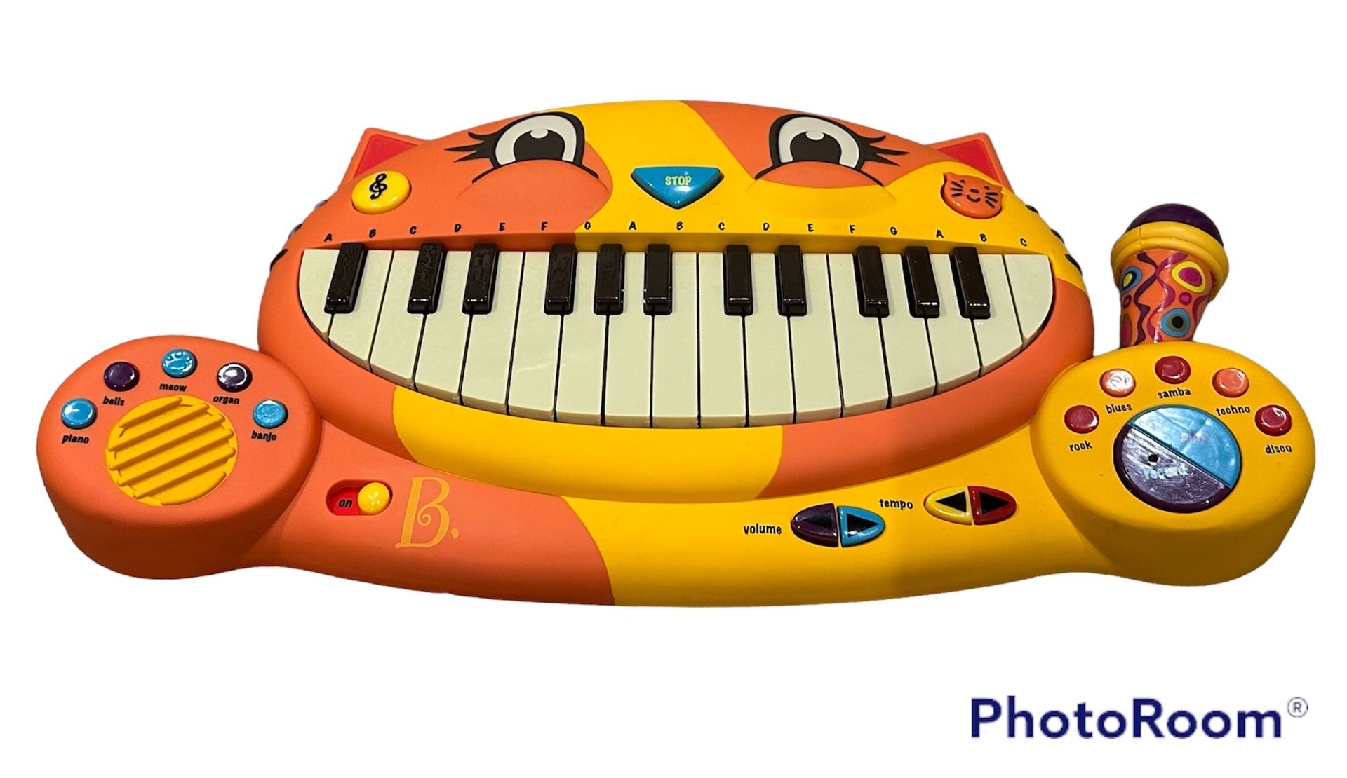 B. Toys Meowsic Toy Piano - Children’s Keyboard Cat Piano with Toy Microphone