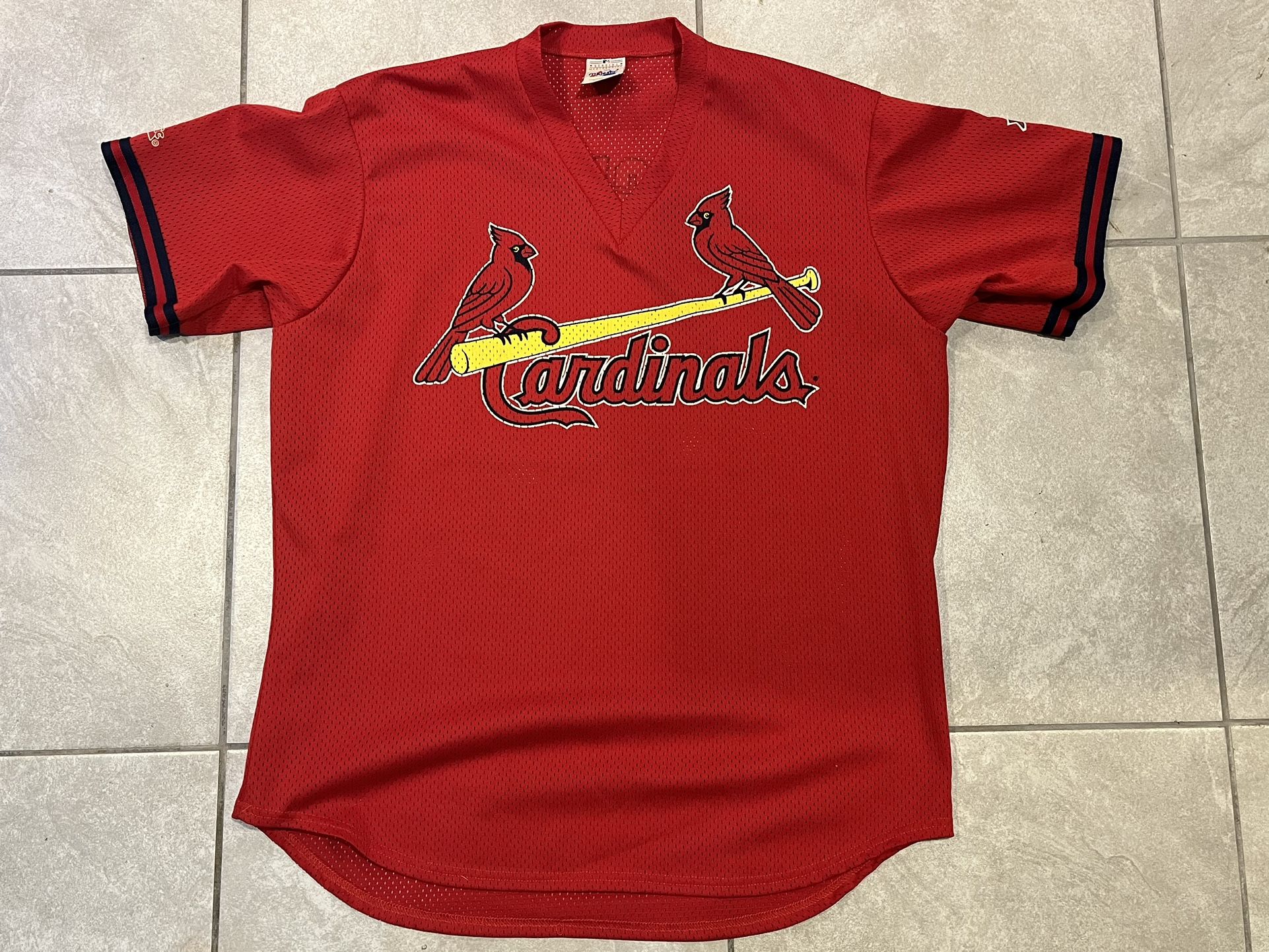 Mark McGwire St Louis Cardinals Baseball Batting Practice Jersey, XL, Majestic, Authentic, Preowned