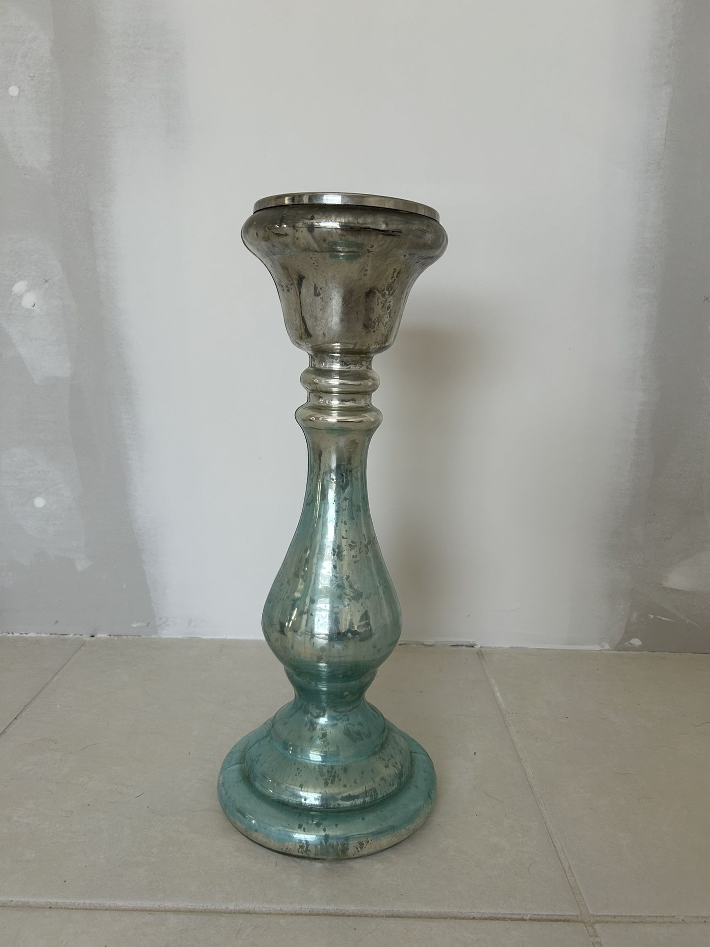 Large Glass Candle Holder