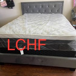 Brand New Bed Frame With Mattress Queen Size 