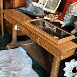 Clawfoot tiger oak Desk/Table