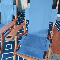 Wood Sling Beach Chairs