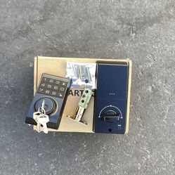 Entry Door Lock - Electronic Keypad Deadbolt Lock ; 16 Anti  Peeping Passwords- Key - Bluetooth Control 