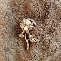 Silver Rose Broach