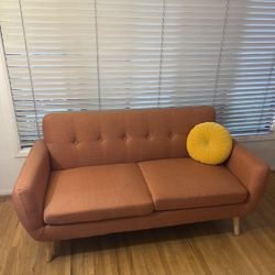 Orange Mid Century Couch