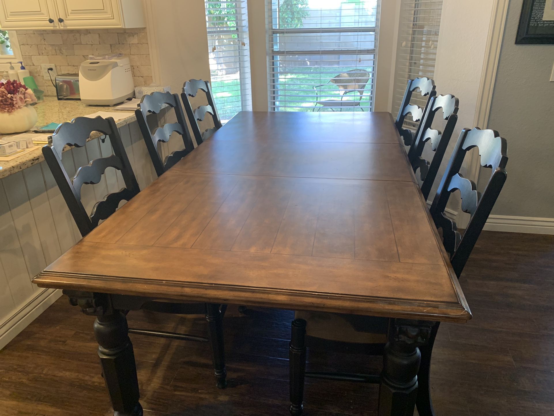 Kitchen Table With 6 Chairs And Leaf 