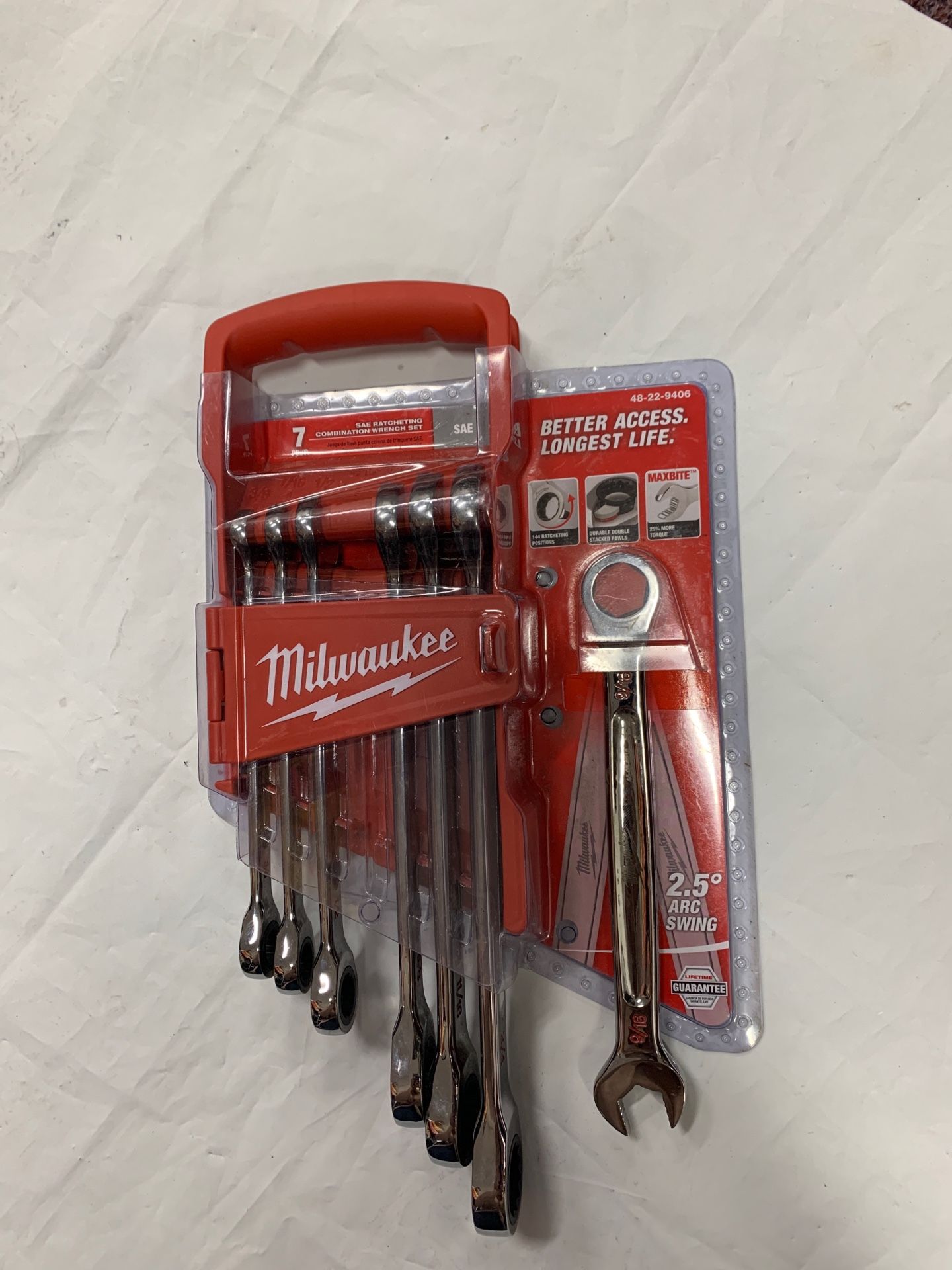 Milwaukee brand new sae ratcheting combination wrench set