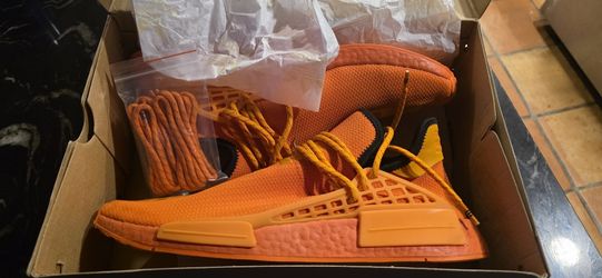 NEW ADIDAS PHARRELL HU NMD SNEAKER GY0095 ORANGE MENS SIZE 13