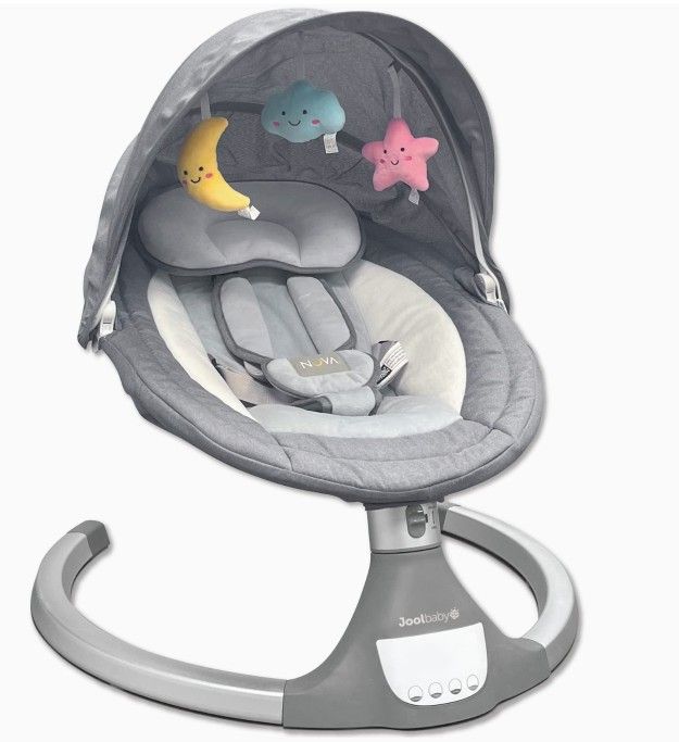 Jool Baby Nova Swing for Newborns - Electric Motorized Infant Swing, Bluetooth Music, 10 Preset Melodies, Remote