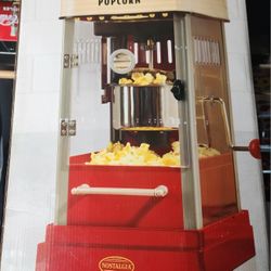 Nostalagia HKP 200 Pop Corn Theater Style Machine With Interchangable Marquee
