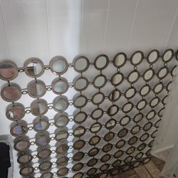 Large Mirror Brown With A Little Copper Shine  Around The Circles