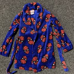 Marvel Spiderman boys size 5 fleece robe 