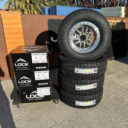 New 17” Lock Off-road Wheels & 285/70R17 (33”) Falken AT4W All Terrain Tire Package