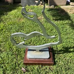 Vintage 80s Weightlifting Bicep Gym Trophy