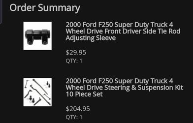 1999-2003 ford steering and suspension kit
