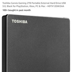 Toshiba External 2Tb Drive Gray