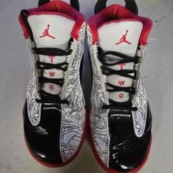 Jordan Dub Zero White Varsity Red - 1 Youth