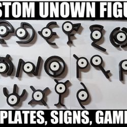 Personalized Unown Figurines For Toys, Names Or Gamertags