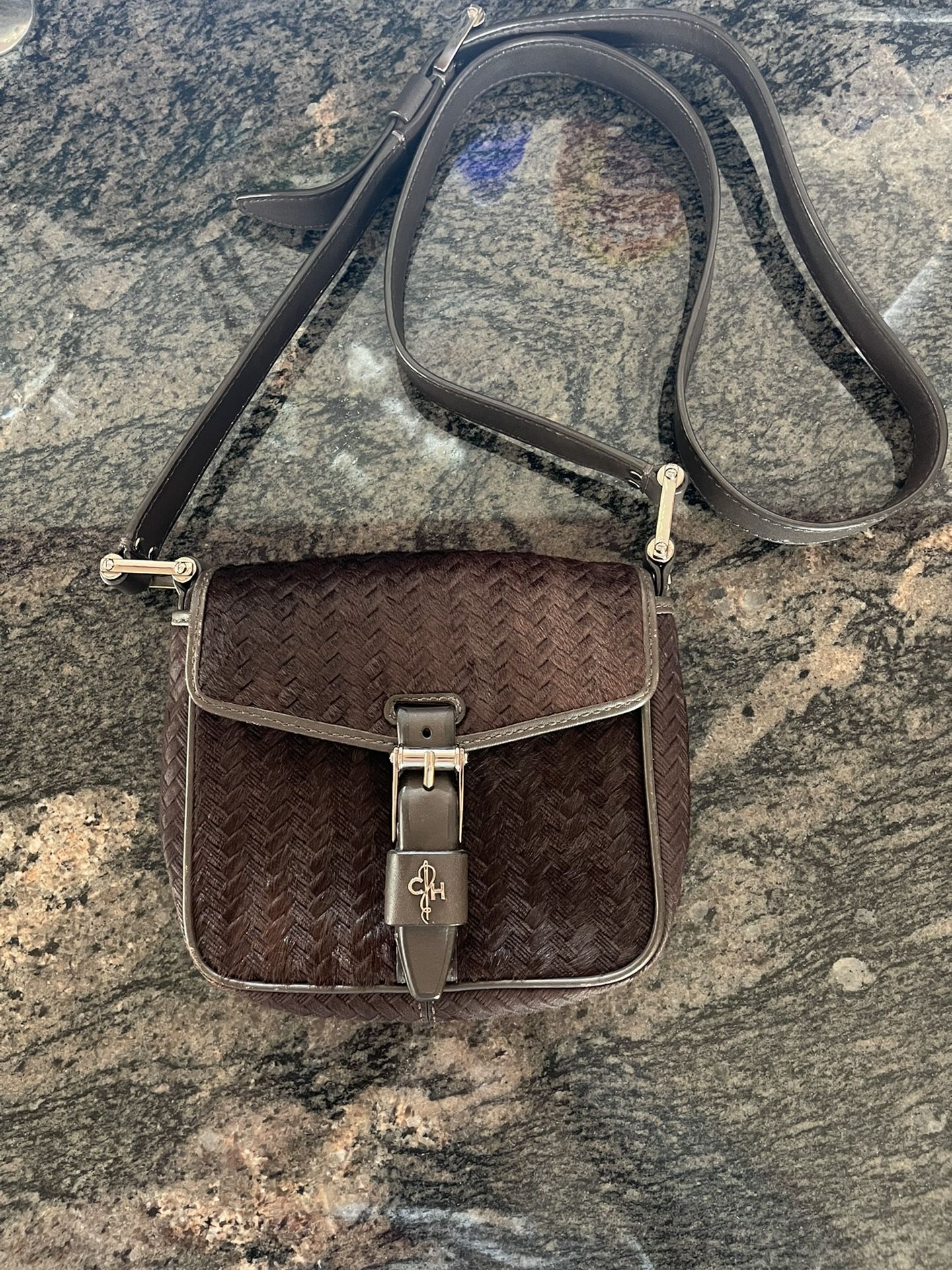 Cole Haan Small Crossbody Brown Fur