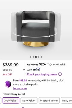 Aysha Velvet Swivel Accent Chair