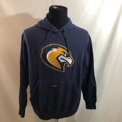 Nike Team Marquette University Golden Eagles Navy Hoodie - Men’s L, Chest 25”