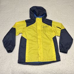Columbia Kids Yellow Color Block Windbreaker Parka 
