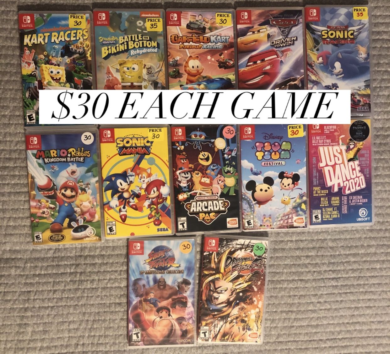 Nintendo Switch Games $30 Each Game